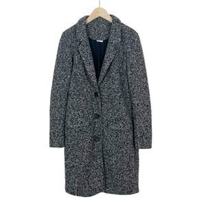 Jacqueline De Yong Gray & Black Marled Knit Button Front Coat Size XS